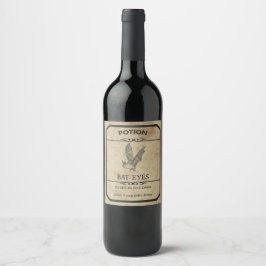 Halloween Vleermuis Ogen Apothecary Wijn Label Wijn Etiket
