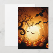 Halloween/Vleermuis/Pompoen/Herfst Kaart (Voorkant / Achterkant)