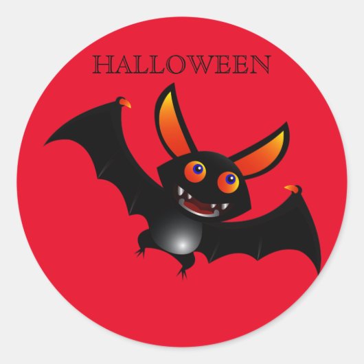 Halloween-vleermuisstickers! Ronde Sticker (Voorkant)