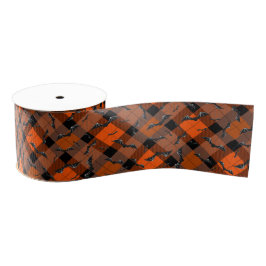 Halloween vleermuizen op plaid grosgrain lint