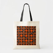 Halloween vleermuizen op plaid tote bag (Voorkant)