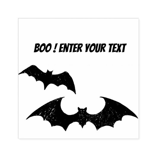 Halloween vleermuizen silhouet rubberstempel (Afrduk)