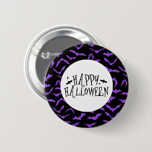 Halloween Vleermuizen Speld Ronde Button 5,7 Cm