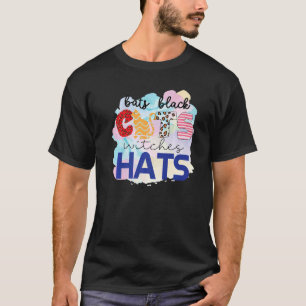 Halloween Vleermuizen Zwarte Katten Heksenhoeden K T-shirt