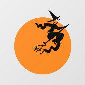 Halloween vliegende heks grappige spookkige decora raamsticker (Vel)