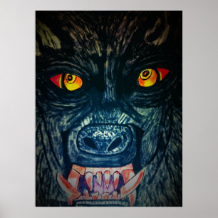 HALLOWEEN VOEDEN WEERWOLF POSTER