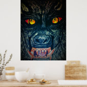 HALLOWEEN VOEDEN WEERWOLF POSTER (Keuken)