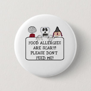 Halloween-voedselallergieën Ronde Button 5,7 Cm