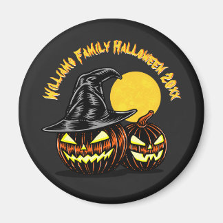 Halloween voegt het Jaar van de Naam van de Famili Magneet