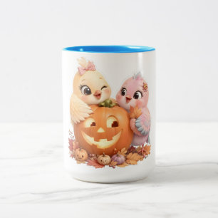 Halloween Vogels & Pompoen Mok