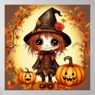 Halloween vogelverschrikker 1 poster
