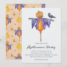 Halloween-vogelverschrikker met pompoenfeest