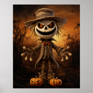 Halloween Vogelverschrikker Poster
