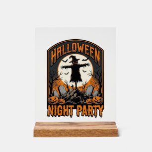 Halloween Vogelverschrikker Shirt Vintage Kerkhof Acryl Bord