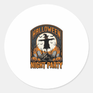 Halloween Vogelverschrikker Shirt Vintage Kerkhof  Ronde Sticker