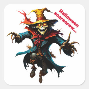 Halloween vogelverschrikker sticker