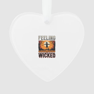 Halloween vogelverschrikker voelt zich ondeugend v ornament