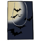 Halloween volle maan met vleermuizen medium cadeauzakje (Voorkant)