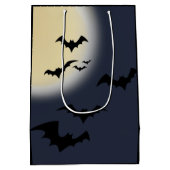 Halloween volle maan met vleermuizen medium cadeauzakje (Achterkant)