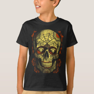 Halloween Volle Maan Mojo Suikerschedel T-shirt