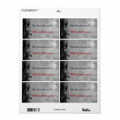 Halloween Volle Maan Ravens Custom Bookplate Label (Full Sheet)