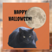 Halloween Volle Maan Zwarte Kat Raamsticker (Vel 2)