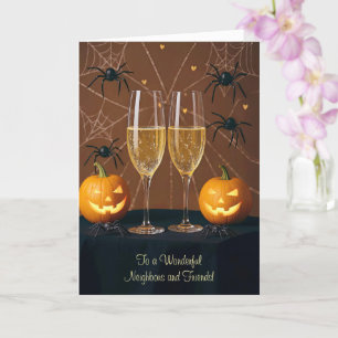 Halloween voor buren en vrienden Schattige gejuich Kaart
