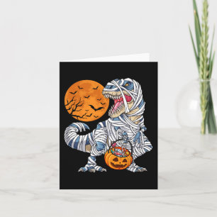Halloween voor jongens Mannen Dinosaur Trex Mummy  Kaart