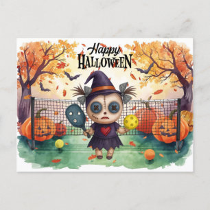 Halloween voor Pickleball Player Party Feestdagenkaart