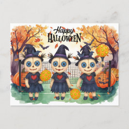 Halloween voor Pickleball Player Party Feestdagenkaart
