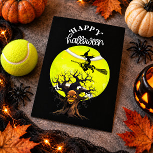 Halloween voor tennisser  feestdagenkaart
