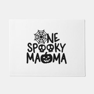 Halloween voor vrouwen Halloween One Spooky Mamma Deurmat