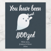 Halloween vous avez été boosté étiquette de vin (Étiquettes simples)