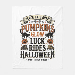 Halloween vrachtwagenchauffeur shirt met zwarte ka fleece deken