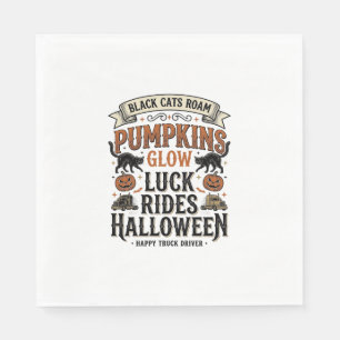 Halloween vrachtwagenchauffeur shirt met zwarte ka servet