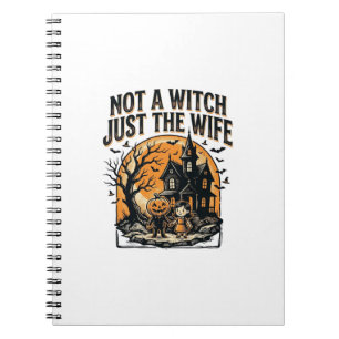 Halloween Vrouw Shirt Vintage Spookhuis Ontwerp Notitieboek