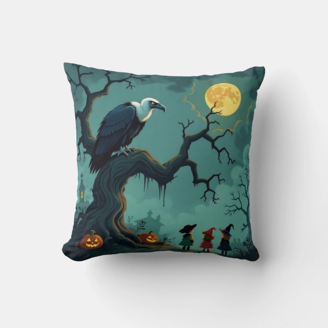 Halloween Vulture Kussen (Voorkant)
