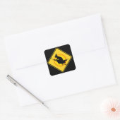 Halloween Waarschuwing Heks Stickers (Envelop)