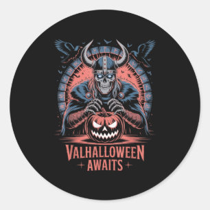 Halloween Wachten - Walhalla Viking SK Ronde Sticker