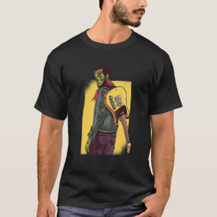 Halloween Wandelende Zombie Gitarist T-shirt