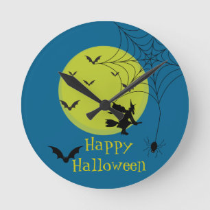 Halloween Wandklok – Griezelige Seizoensdecoratie Ronde Klok