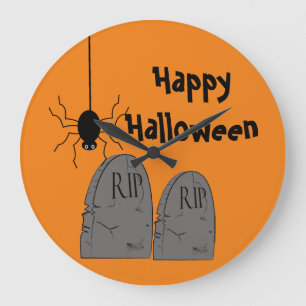 Halloween wandklok grote klok