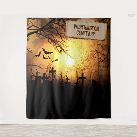 Halloween | Wandtapijt | Begraafplaats Wandkleed (Voorkant)