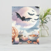 Halloween waterverf feestdagenkaart (Staand voorkant)