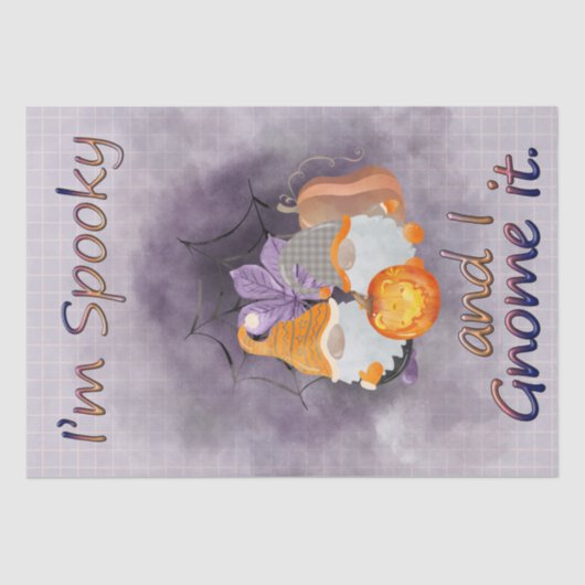 Halloween Waterverf Gnomes Tissuepapier (Voorkant)