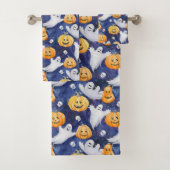 Halloween Waterverf Patroon Bad Handdoek (Insitu)
