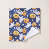 Halloween Waterverf Patroon Bad Handdoek (Wasdoekje)