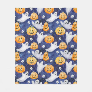 Halloween Waterverf Patroon Fleece Deken