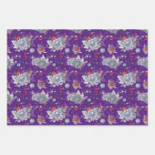 Halloween Waterverf Pattern Skull Floral Inpakpapier Vel (Voorkant 3)