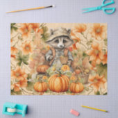 Halloween Waterverf Wasbeer & Pompoenen Decoupage Tissuepapier (Craft)